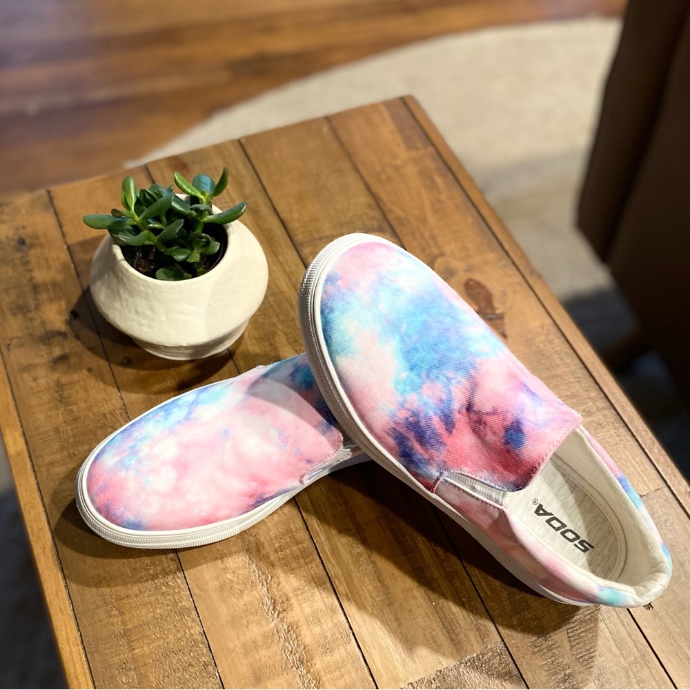 Soda Tie Dye Slip ons